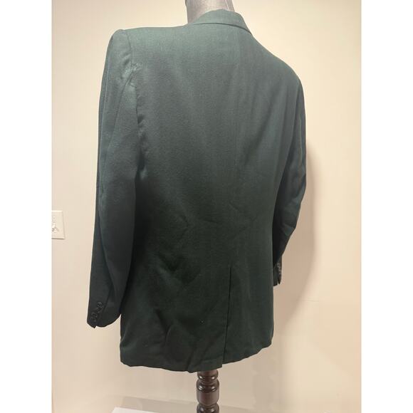 Oxxford Clothes Connolly's Cashmere Suit Jacket Dark Green Herringbone Sz 42 JL - Picture 5 of 16